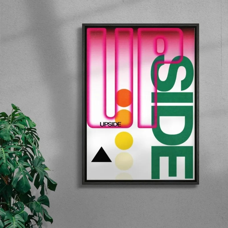 Abstract Rain Mid-Century Canvas Wall Art Print | Unframed
