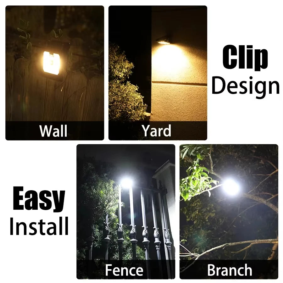 LED Solar Clip Light IP65 Waterproof Motion Sensor Outdoor Lamp Solar Outdoor Light Peaceful Pleasures Health and Wellness