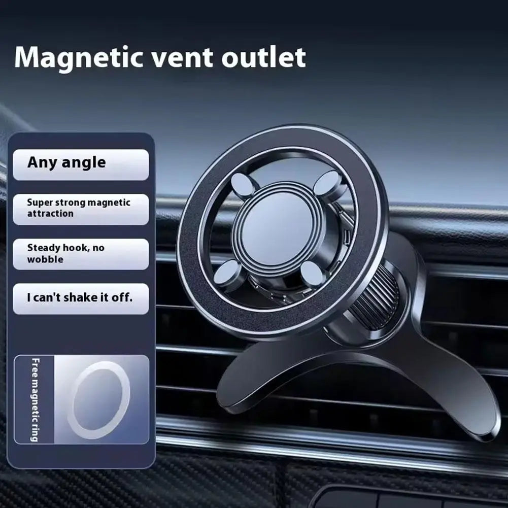 Magnetic Car Phone Holder | 360° Rotation Memory Alloy Arm