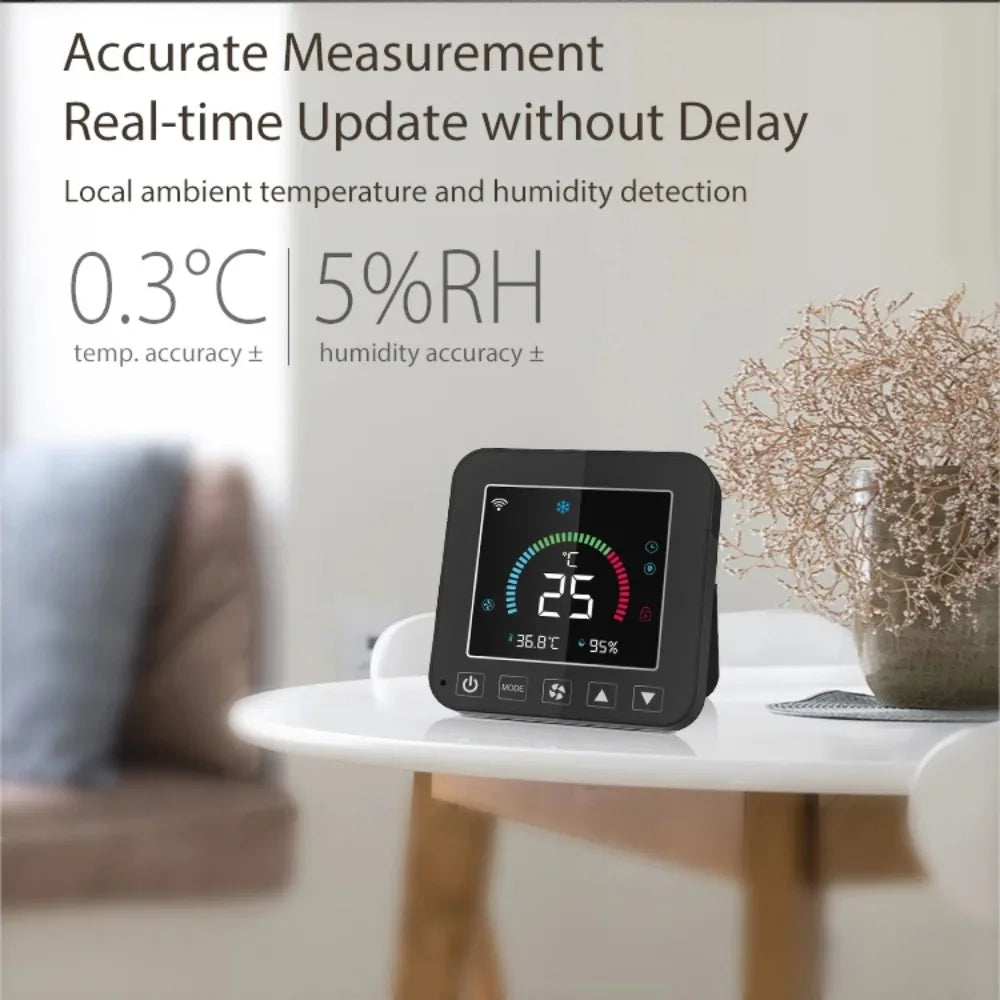Tuya WiFi IR Smart Air Conditioner Thermostat Temperature Sensor Linkage Compatible with Alexa Google Home Smart Life App Peaceful Pleasures Health and Wellness