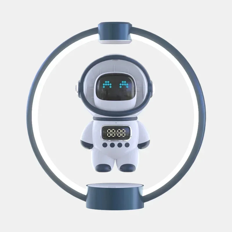 Magnetic Levitation Astronaut Alarm Clock | LED Desk Nightlight