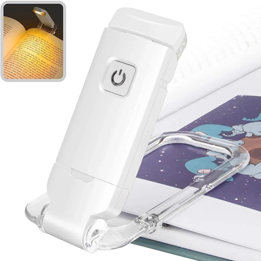 ZHIYU Clip-On LED Book Light | USB Rechargeable, 3 Brightness