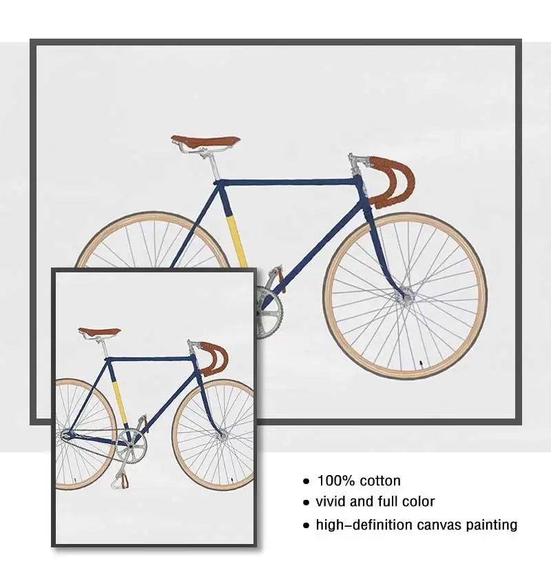 Minimalist Landscape Canvas Wall Art | Bicycle Surf Lake House