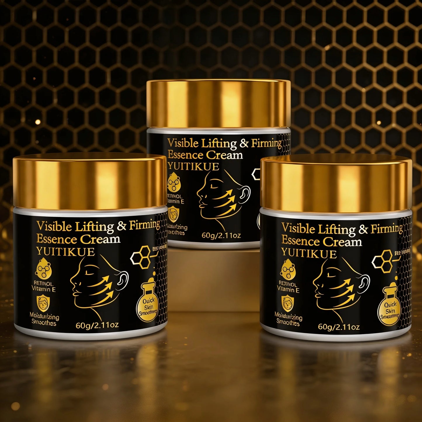 YUITIKUE Bee Venom Lifting Firming Cream 60g Retinol & Vitamin E Moisturizing Essence Cream for Smoother, Youthful Skin Peaceful Pleasures Health and Wellness 3pc