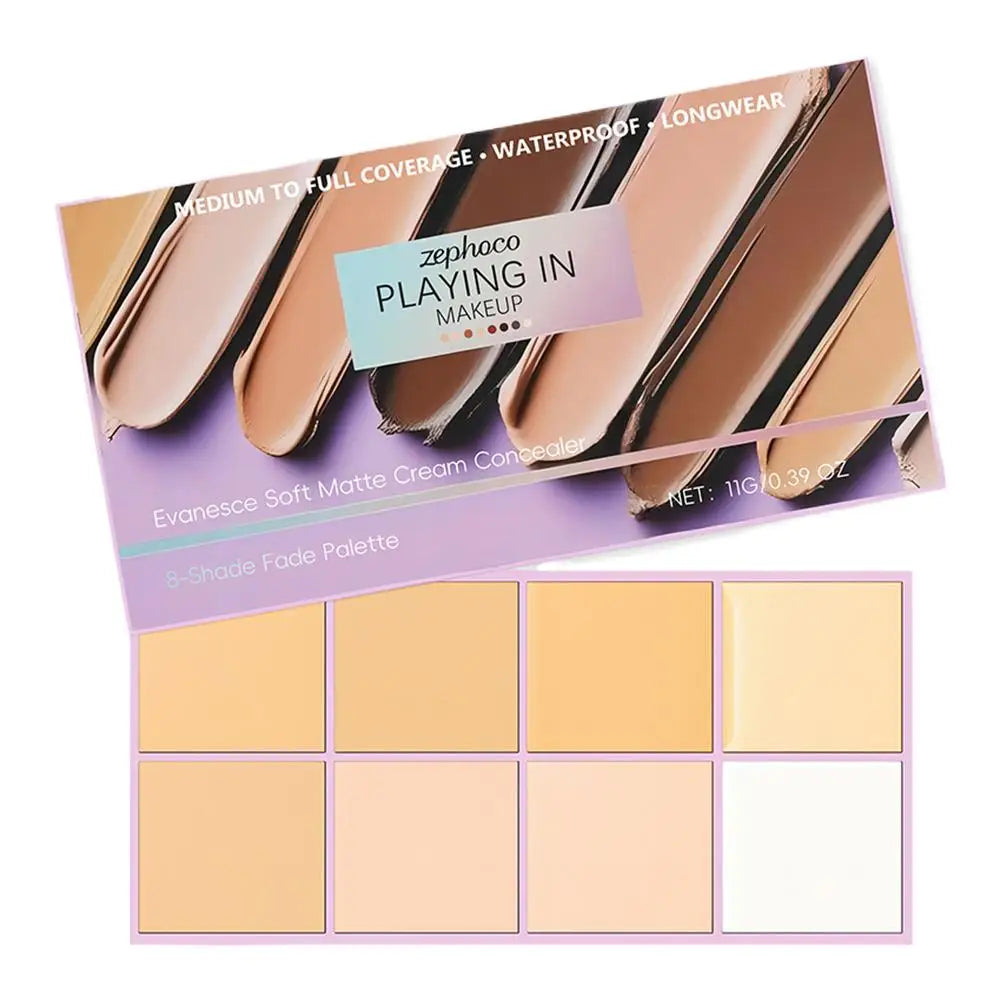 BIOAOUA 8-Color Concealer Contour Palette – Waterproof & Full Cover