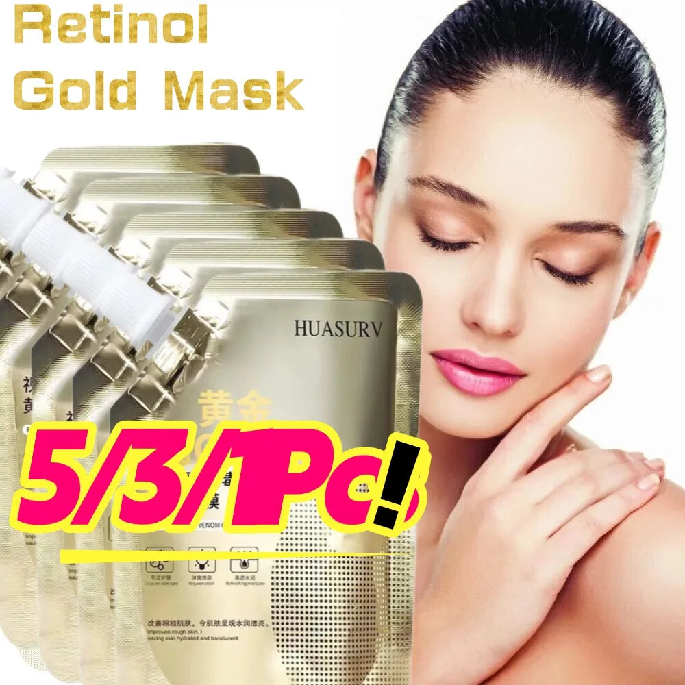 Gold Retinol Snake Venom Peel Off Mask for Deep Cleansing Peaceful Pleasures Health and Wellness