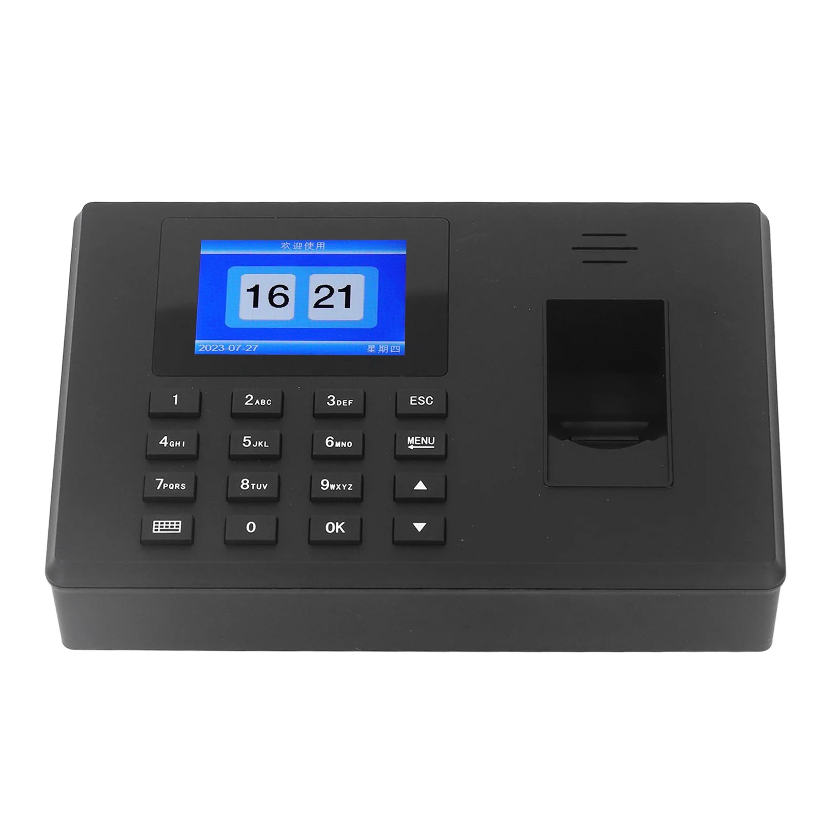 Fingerprint Time Attendance Machine Employee Checking in Recorder USB 100‑240V Voice Reminder High Accuracy ABS for Restaurant Peaceful Pleasures Health and Wellness