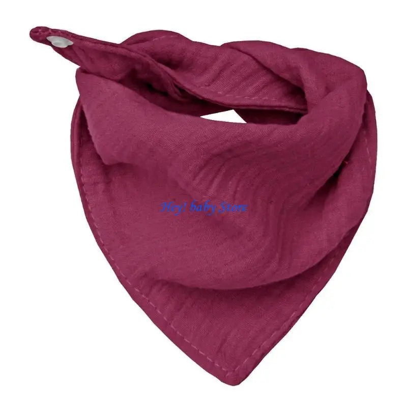 Soft Cotton Triangular Baby Bib | Breathable Drool Feeding Scarf