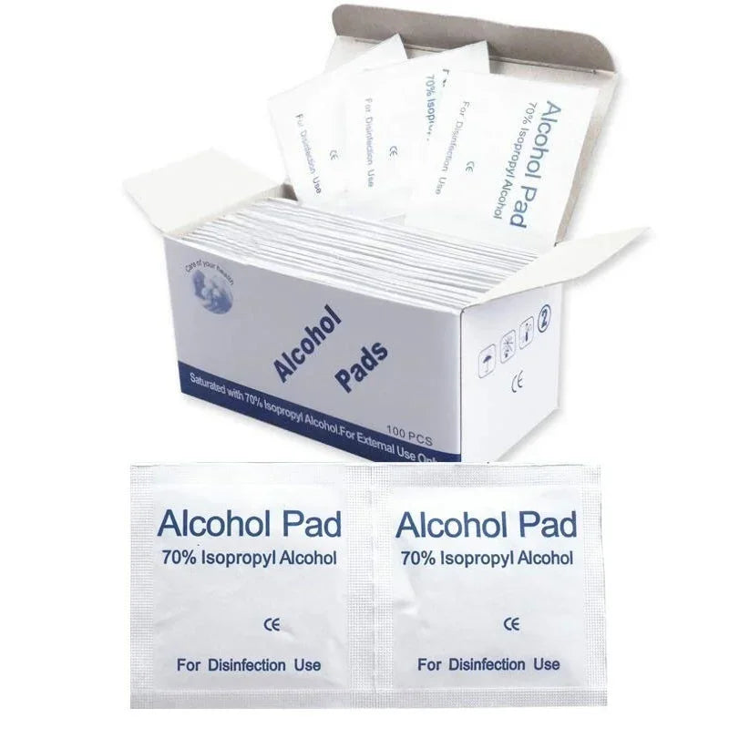 100pcs 70% Isopropyl Alcohol Prep Pads | Disinfectant Swabs