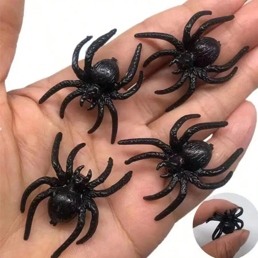Realistic Plastic Spider Toys – Halloween Prank Props 20/50 PCS