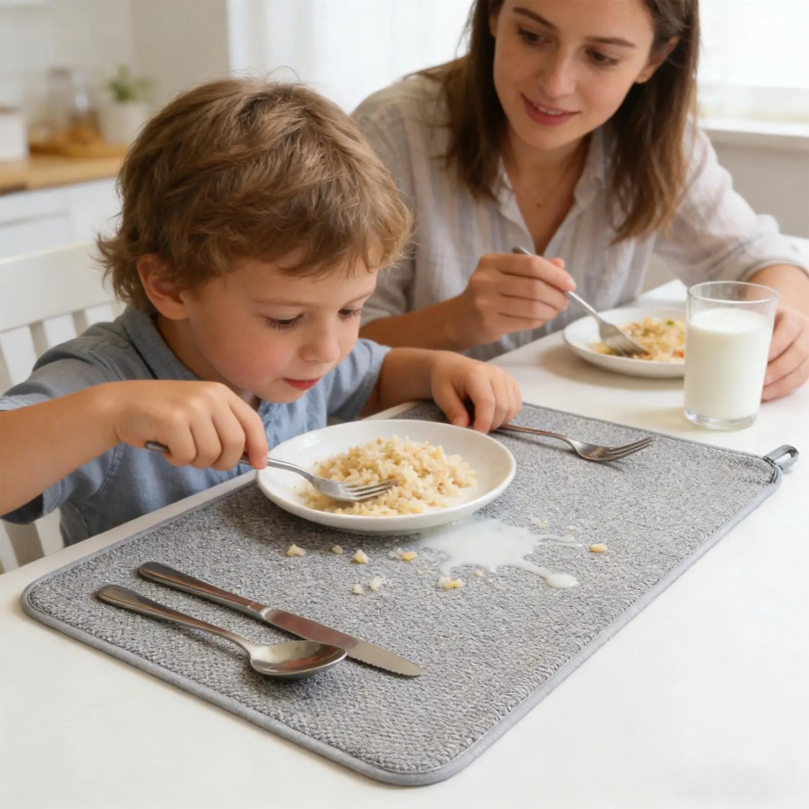 Large Microfiber Dish Drying Mat Absorbent Non-Slip Kitchen Counter Pad Oversized Drying Rack For Cups Utensils Bottles Home Peaceful Pleasures Health and Wellness