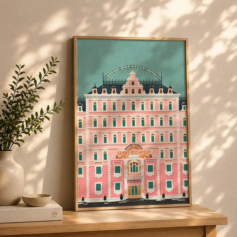 Movie T-The Grand Budapest HotelS Poster HD Self Adhesive Waterproof Wall Art Ideal for Home Office Dorm Bedroom Great Gift Peaceful Pleasures Health and Wellness White9 50X70cmNoframe