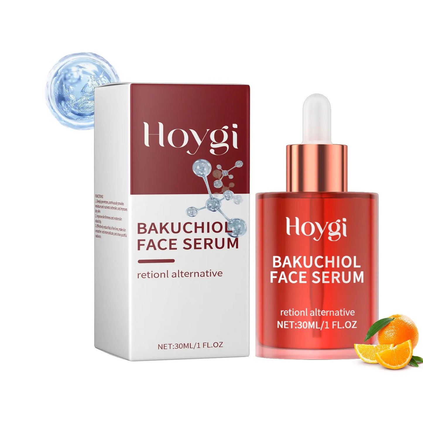 Bakuchiol Face Serum Anti Aging Lifting Firming Remove Fine Lines Skin Rejuvenation Brightening Hydrating Retinol Face Essence Peaceful Pleasures Health and Wellness 30ml