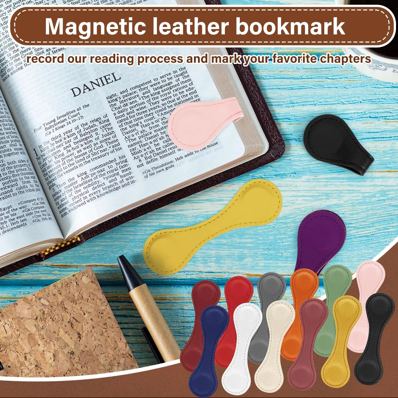 2/4pcs Magnetic Clip Sleeve Magnetic Buckle Shortening Artifact Anti Sweeping Magnetic Buckle for Leather Bookmark Book Lovers Peaceful Pleasures Health and Wellness