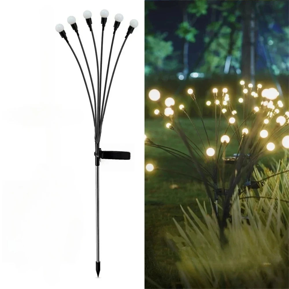 Solar Wind Firefly LED Garden Light | Waterproof Outdoor Stake