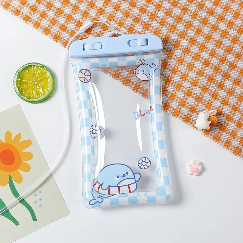 Waterproof Cartoon Rabbit Phone Bag with Lanyard | PVC Pouch