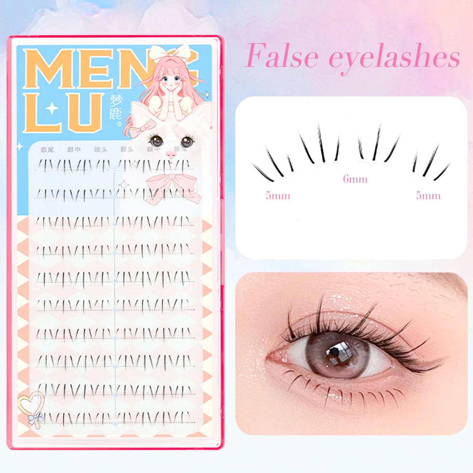 Cat's paw Eyelashes Cluster Lashes Individual Lashes Soft Idol Lash Clusters Reusable Natural DIY Under Lashes Peaceful Pleasures Health and Wellness