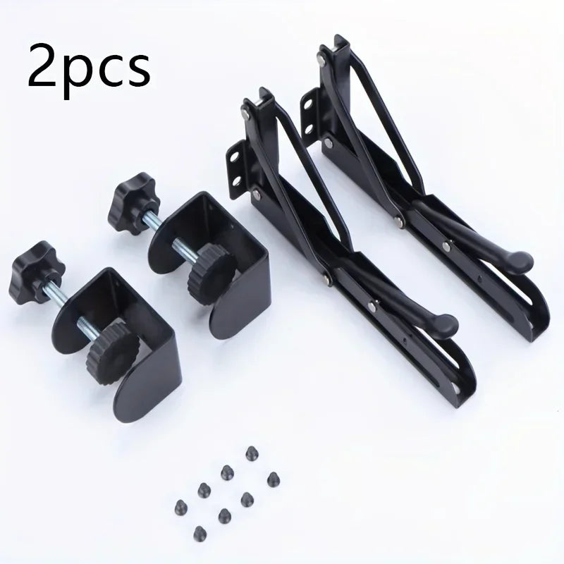 2-Pack L-Shaped Foldable Desktop Extension Bracket | Heavy Duty