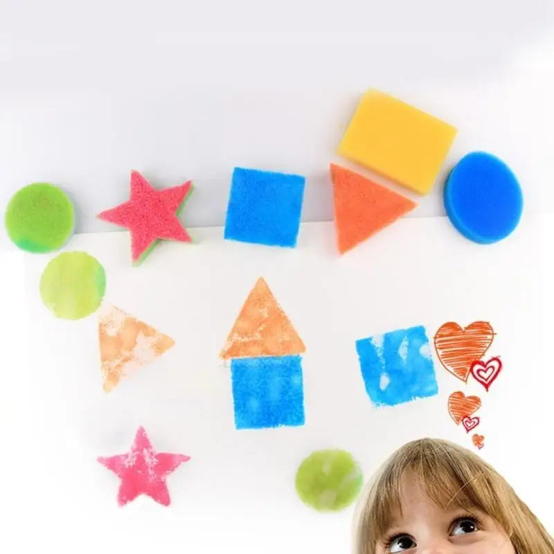 Kids Paint Sponges – 6 Fun Shapes for Toddlers & Children