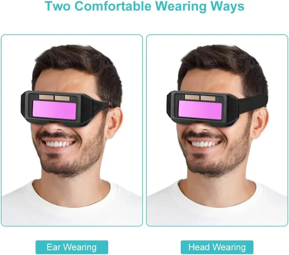 Welding Goggles Automatic Solar Automatic Darkening Safety Glasses UV Protective Welding Goggles Welder Glasses Protective Tools Peaceful Pleasures Health and Wellness