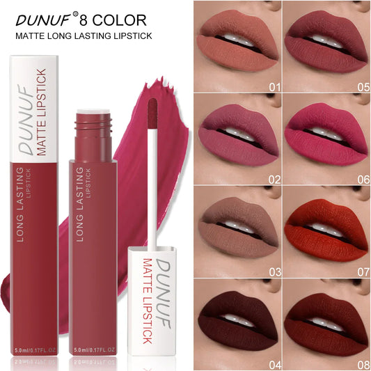 DUNUF Matte Lip Gloss – Waterproof, Long-Lasting, Non-Stick Matte Lip Gloss Oasis Select