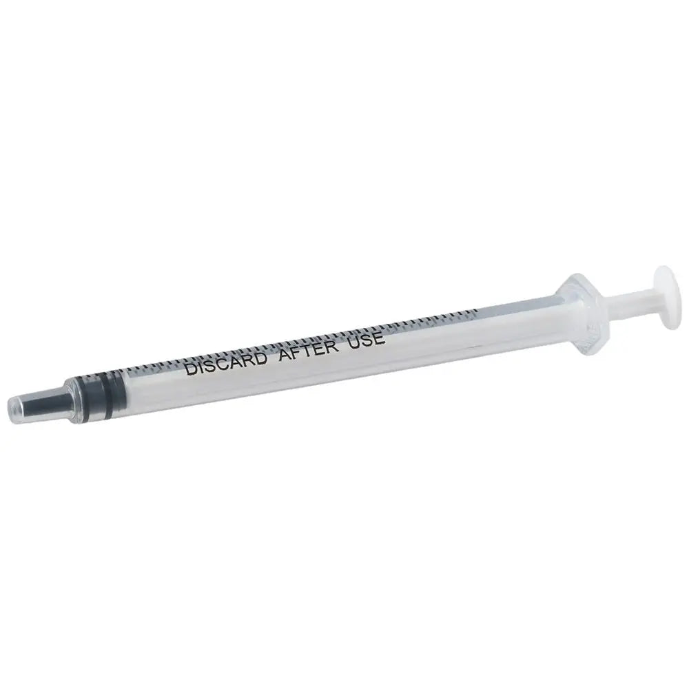 100-Pack 1ml Plastic Measuring Syringes with Cap – No Needle