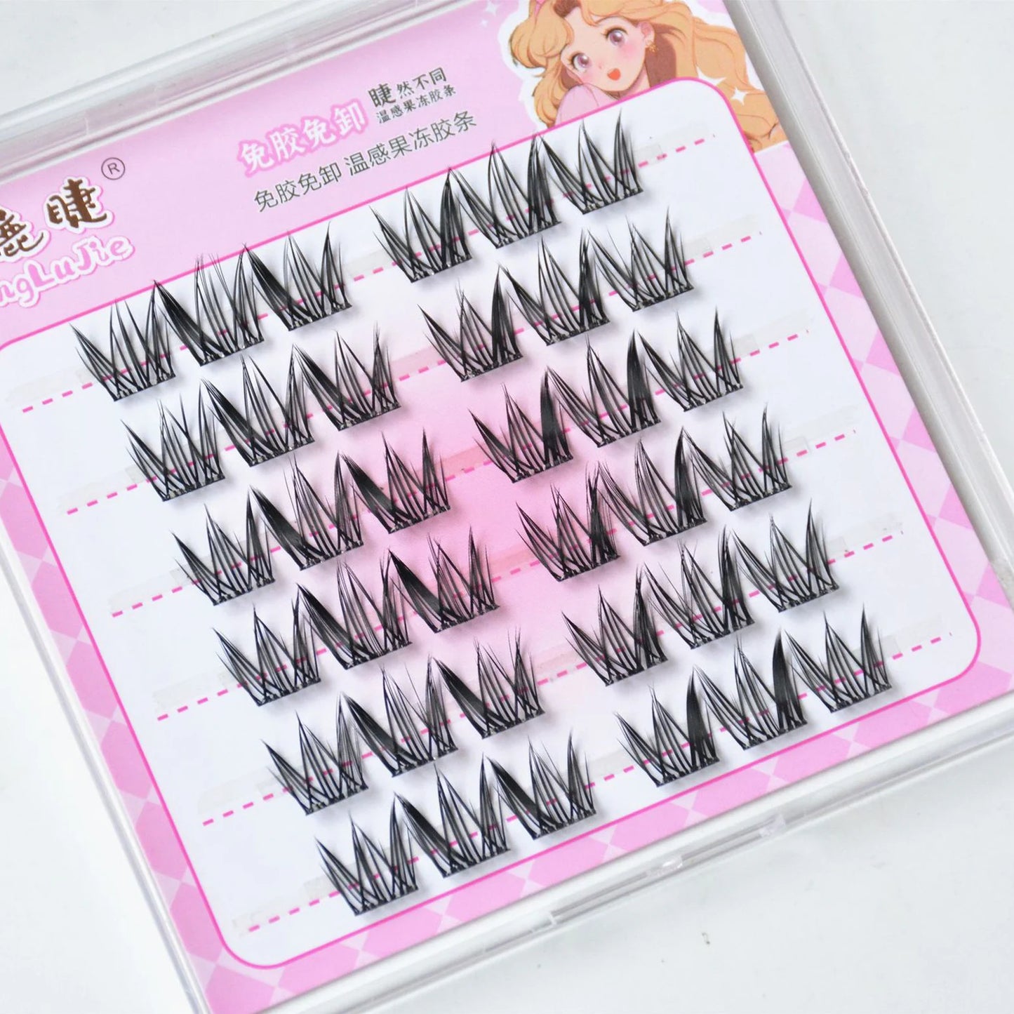 Manga Self-Adhesive False Eyelash Clusters | Press-On Lashes