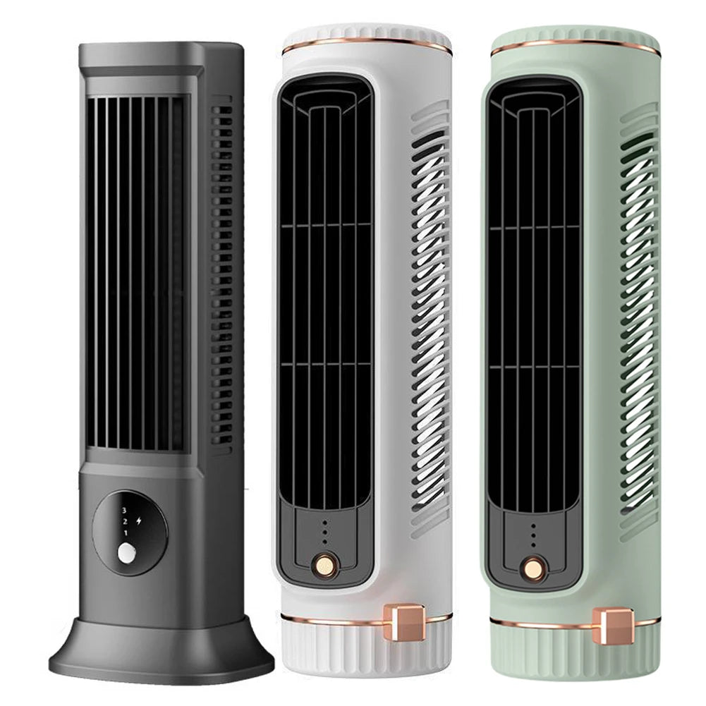 USB Rechargeable Desk Tower Fan 3 Speeds Quiet for Camping & Outdoors Peaceful Pleasures Health and Wellness