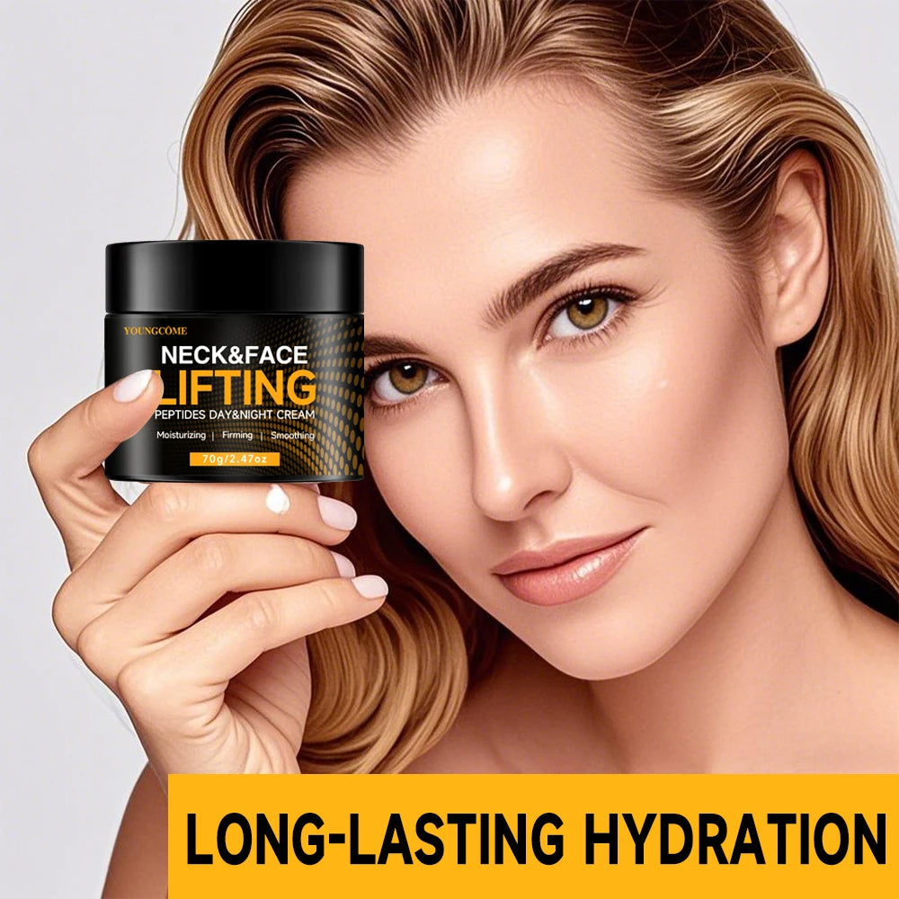 Neck & Face Lifting Peptides Neck Facial Cream Moisturiser Anti aging Firming Smoothing Neck Skin Care Repair Fade Fine Lines Peaceful Pleasures Health and Wellness