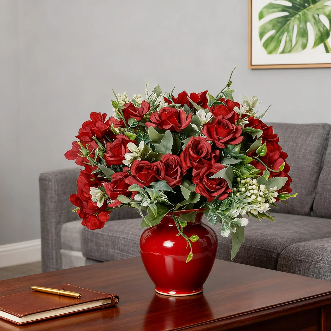 Silk Gardenia Hydrangea Artificial Flowers Bouquet | Wedding & Home