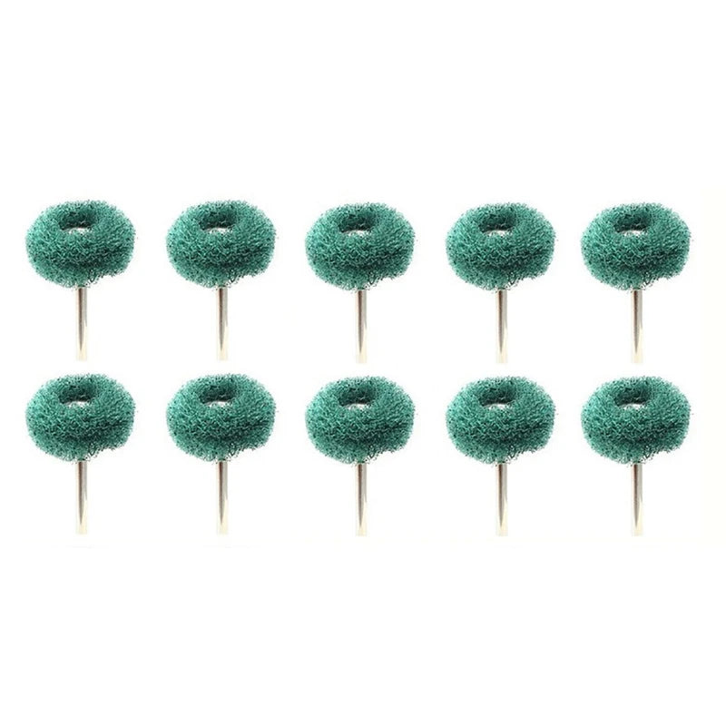 10 Mini Drill Abrasive Brush Nylon Buffing Polishing Wheel Dremel