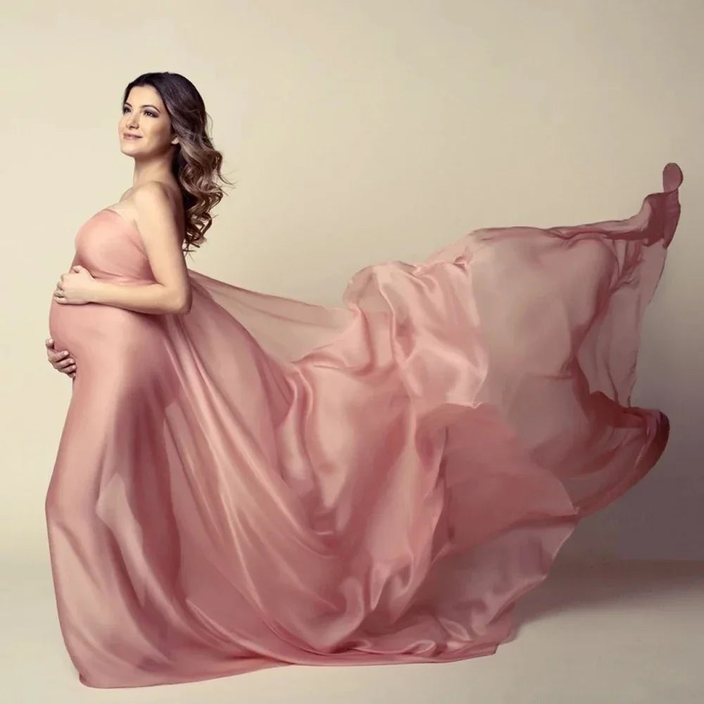 Maternity Chiffon Fabric Draping Maternity Sheer Silky See Through Photo Photography Shoot Prop Drape Peaceful Pleasures Health and Wellness colors 15 1.5X6 M
