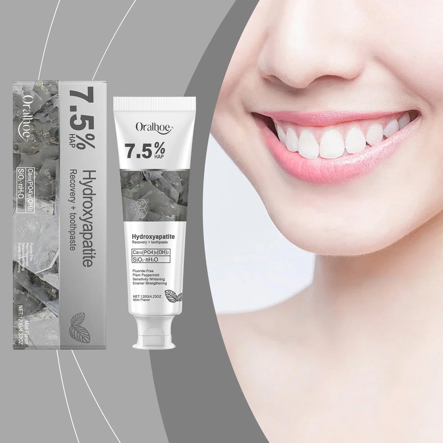 Hydroxyapatite Toothpaste – Enamel Repair & Whitening 120g