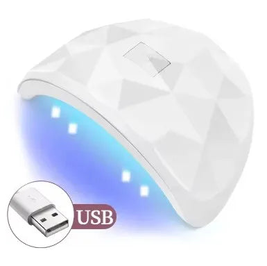 UV Nail Curing Lamp - 3 Timer Settings + Auto Detection, Gel Curing for Home Salon Peaceful Pleasures Health and Wellness WHITE