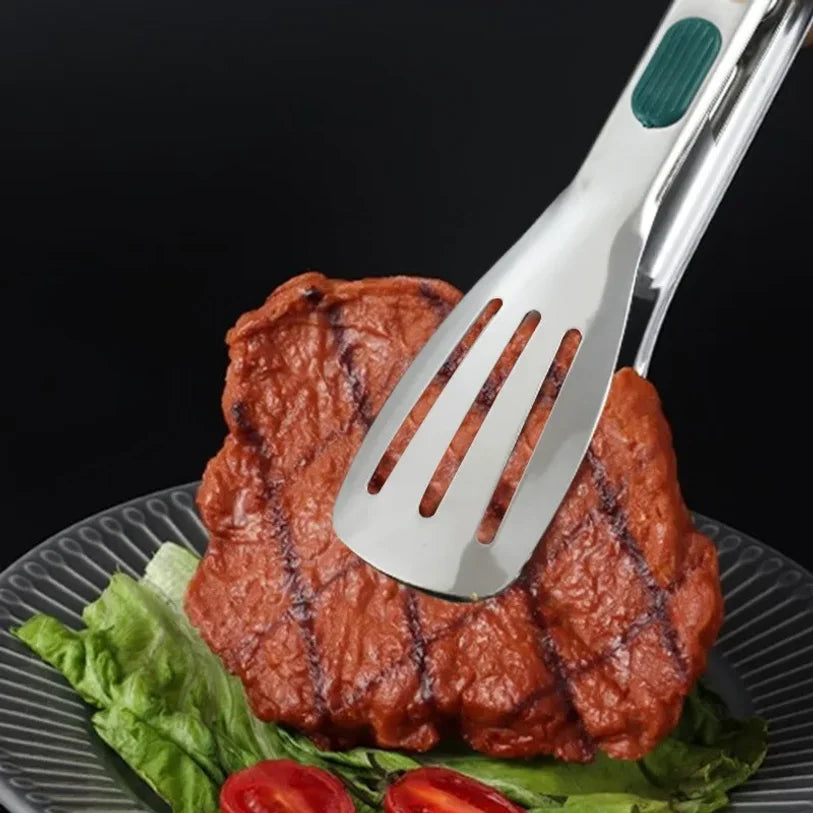 Stainless Steel BBQ Tongs | Silicone Handle 7/9/12 Inch