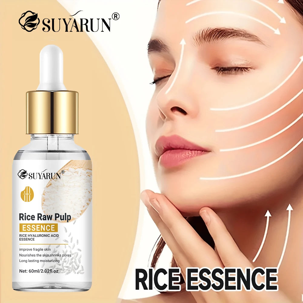 SUYARUN Rice Essence with Glycerin & Hyaluronic Acid - Moisturizing, Anti-Aging & Brightening Facial Serum for Women. Peaceful Pleasures Health and Wellness