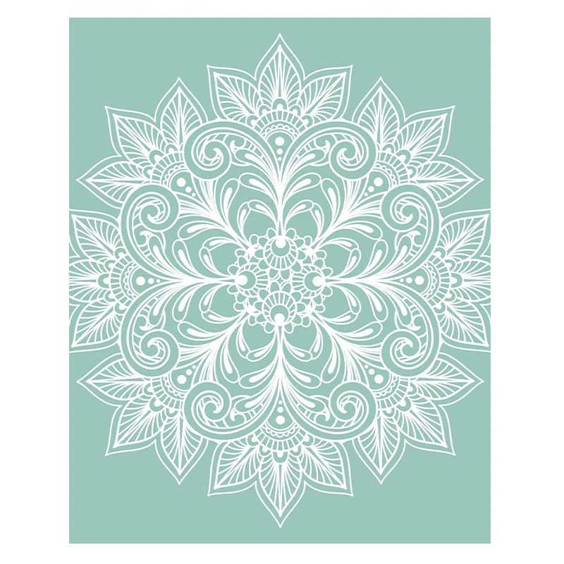 Boho Abstract Mandala Canvas Wall Art | Nordic Minimalist Print Canvas Wall Art Peaceful Pleasures Health and Wellness 04 21X30cm No Frame China Mainland