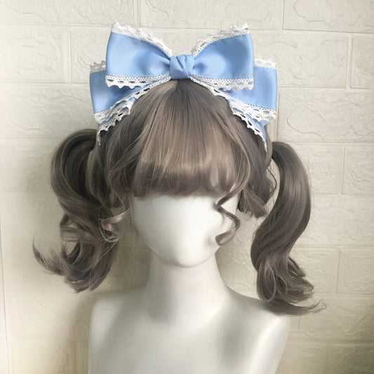 Big Bow Headwear Black Hair Accessory Personality Simple Lolita Hair Clip Women's Cute Hair Clips Blue Lolita Accessories Girls Peaceful Pleasures Health and Wellness