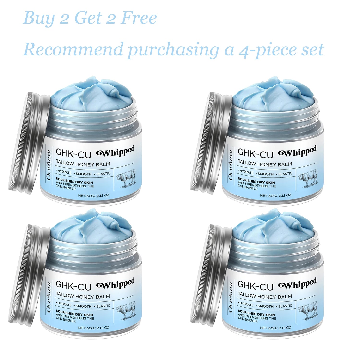 OceAura Tallow Honey Balm 60g | Deep Moisturizing Body Cream