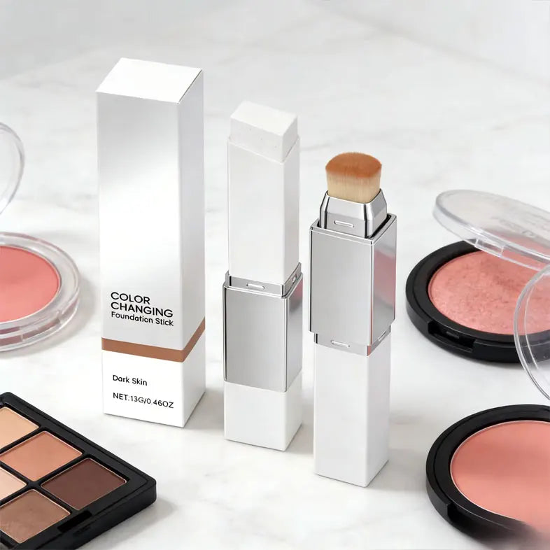 Color Changing Foundation Stick | Matte Buildable Coverage + Brush