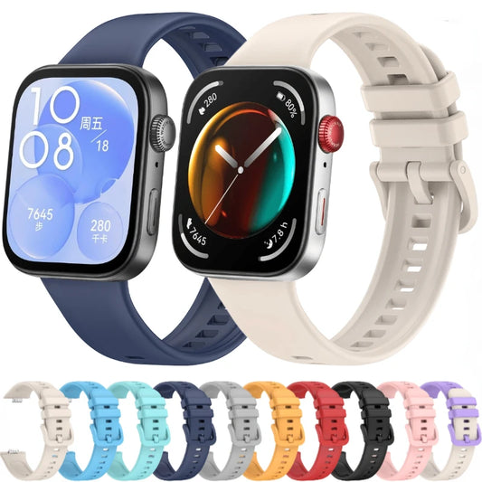 Silicone Band for Huawei Watch Fit 4/4 Pro/3 – Color Buckle Peaceful Pleasures Health and Wellness