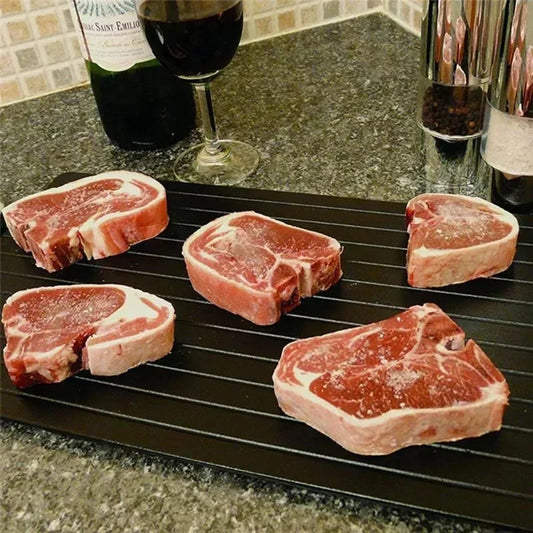 1pcs Fast Defrost Tray Fast Thaw Frozen Food Meat Fruit Quick Defrosting Plate Board Defrost Tray Thaw Master Kitchen Gadgets Peaceful Pleasures Health and Wellness 23 X 16.5 X 0.2cm