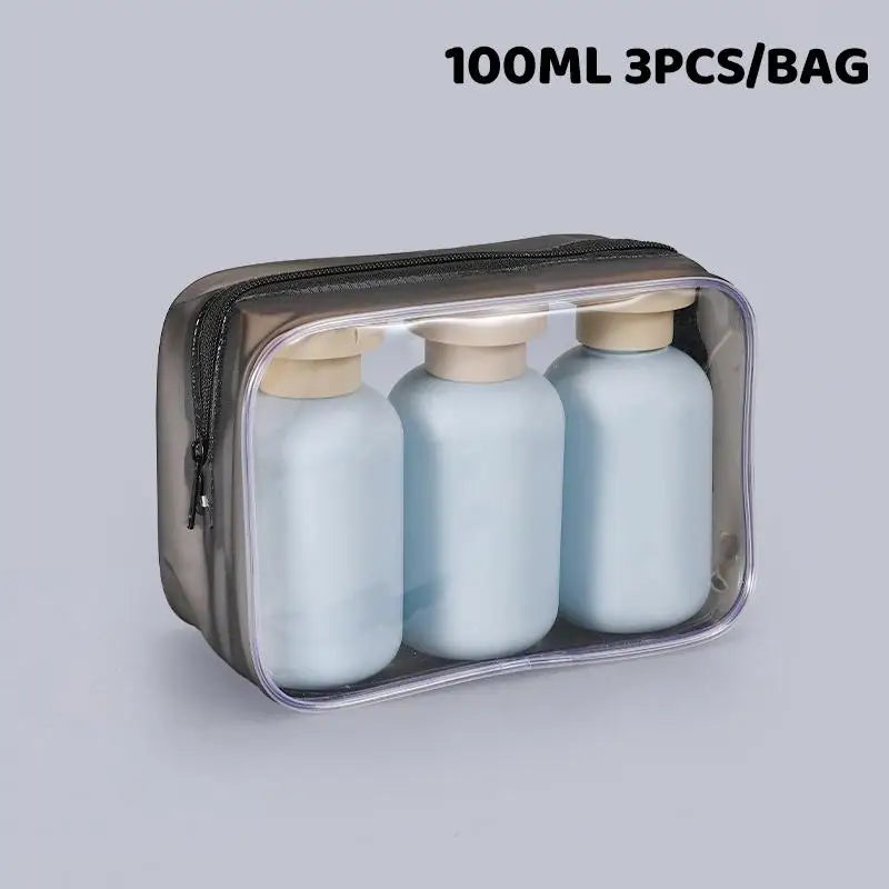 3-Pack Leakproof Travel Bottles 100ml | Refillable Squeeze Tubes