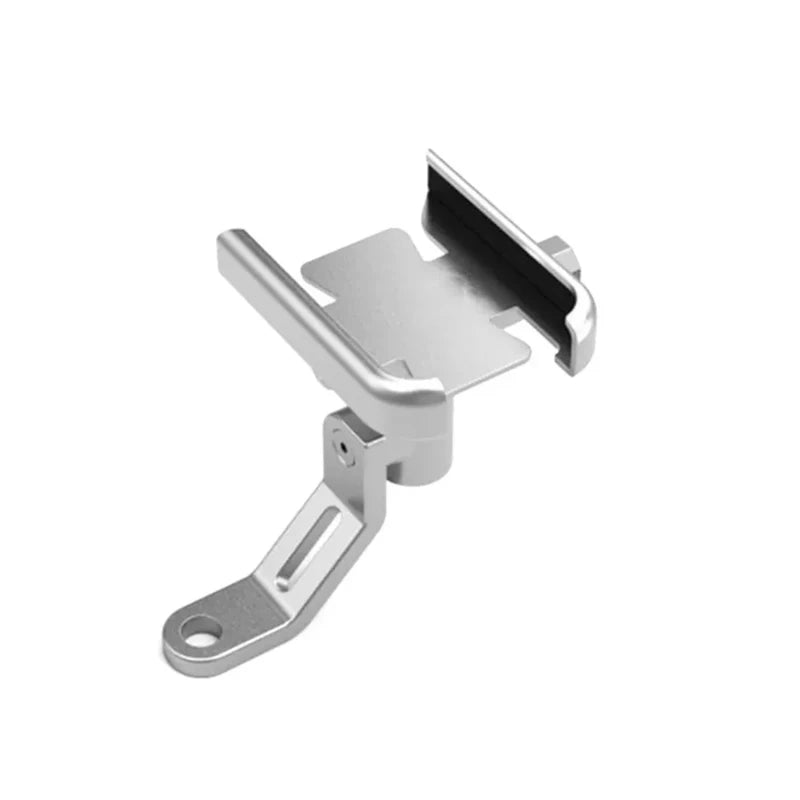 Aluminum Alloy Bike Phone Mount 360° Rotation Anti Shake Handlebar Phone Holder for Motorcycle Electric Bike and Bicycle Peaceful Pleasures Health and Wellness Mirror Holder Silver