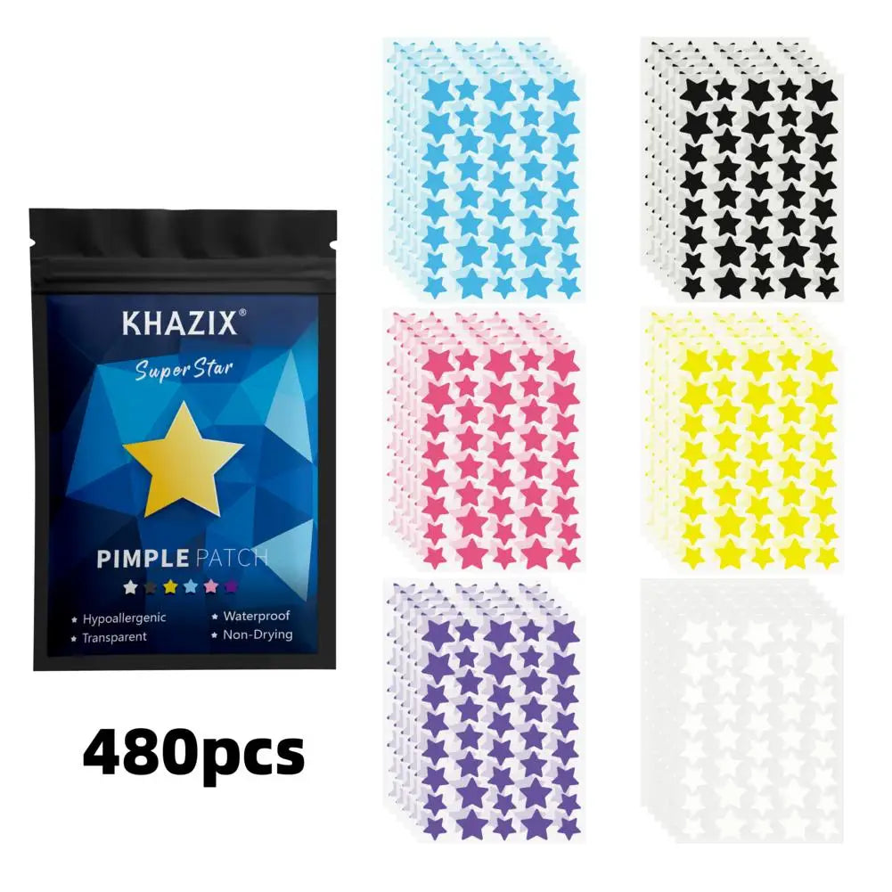 Multi-Color Star Acne Patches – Ultra-Thin Concealer Dots