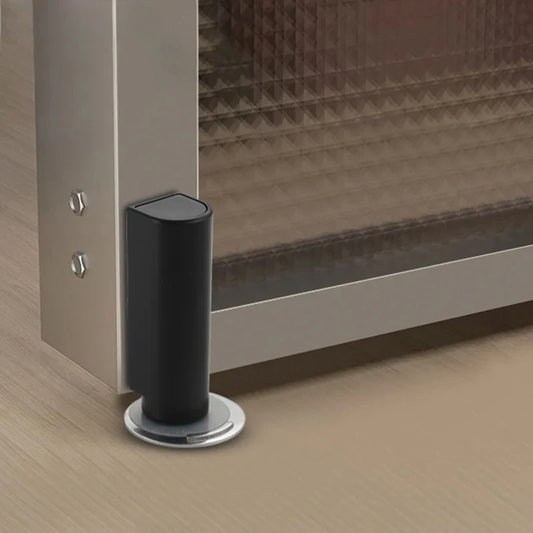 Magnetic Door Stopper Stainless Steel Heavy Duty Door Stop Black Nail-free Door Suction Door Holder Door Hardware Peaceful Pleasures Health and Wellness