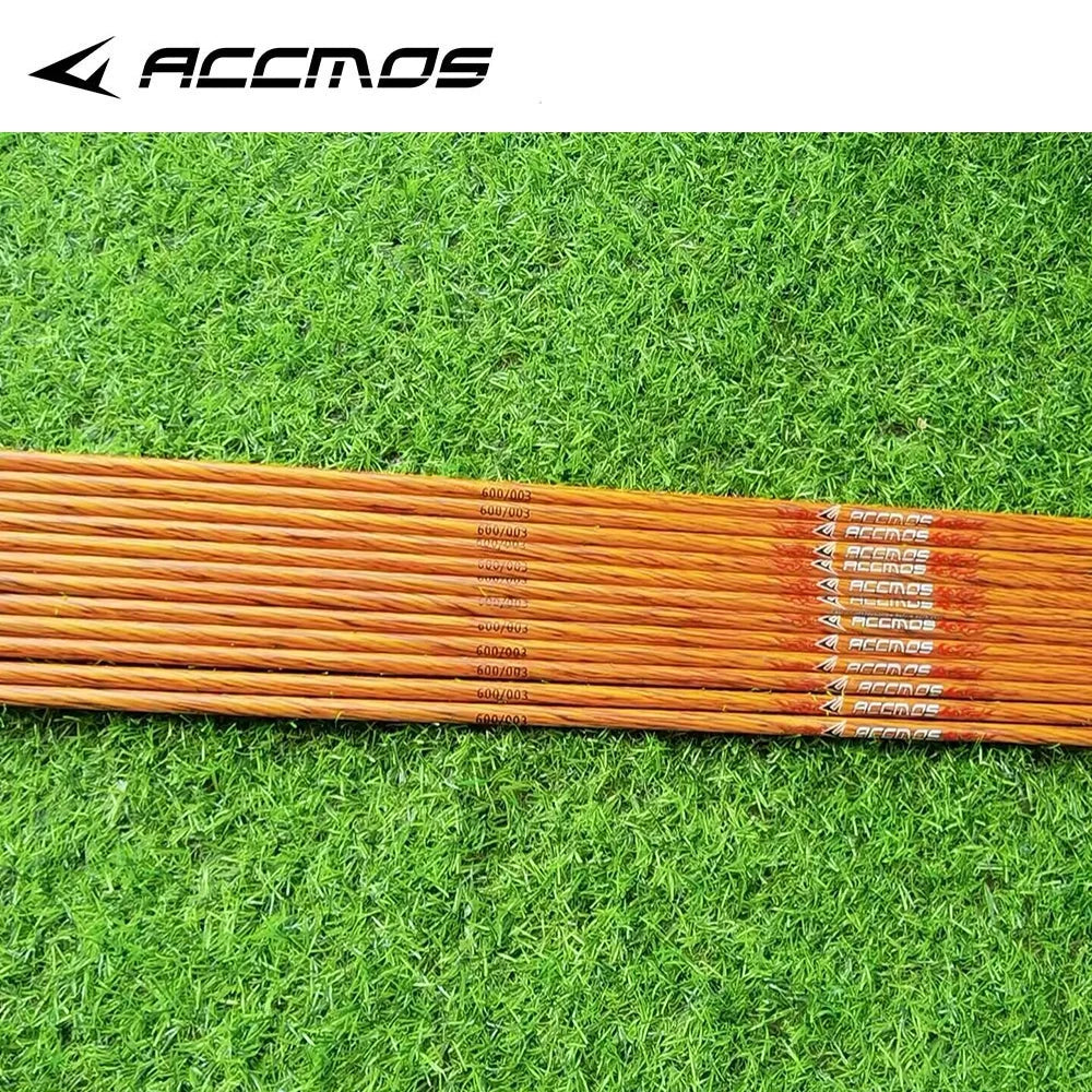 ACCMOS Wood Grain Pure Carbon Arrow Shaft ID4 2 6 Spine 300-1000