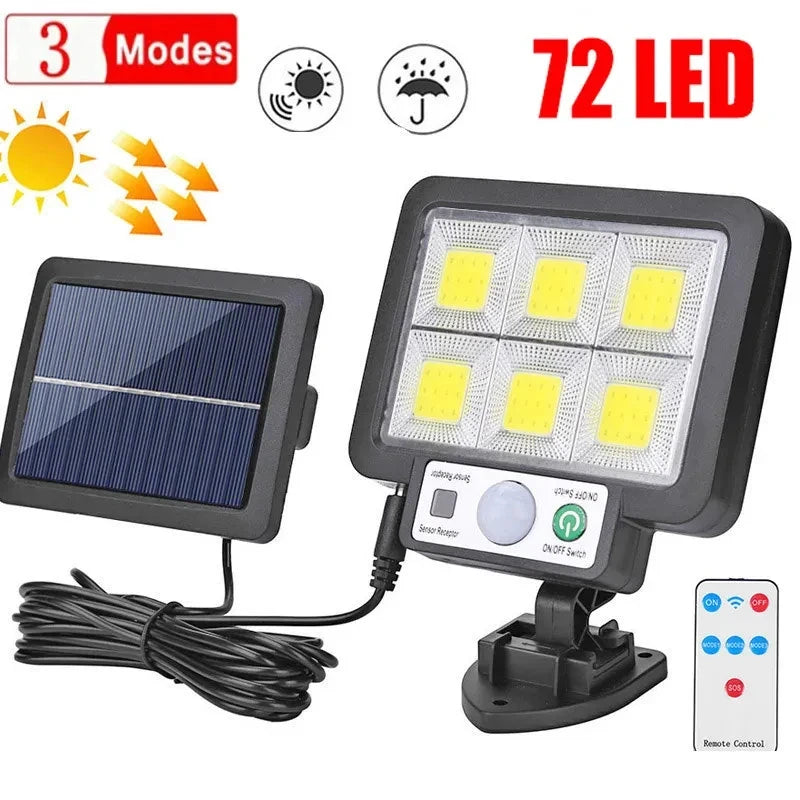 HOMEFISH LED Solar Split Wall Lamp with Motion Sensor Outdoor Waterproof Emergency Lighting for Street Garden Security And Deco Peaceful Pleasures Health and Wellness