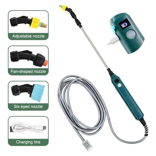 2400mAh High Pressure Electric Garden Sprayer Rechargeable Portable with 3 Adjustable Nozzles for Lawn Plants Irrigation Peaceful Pleasures Health and Wellness