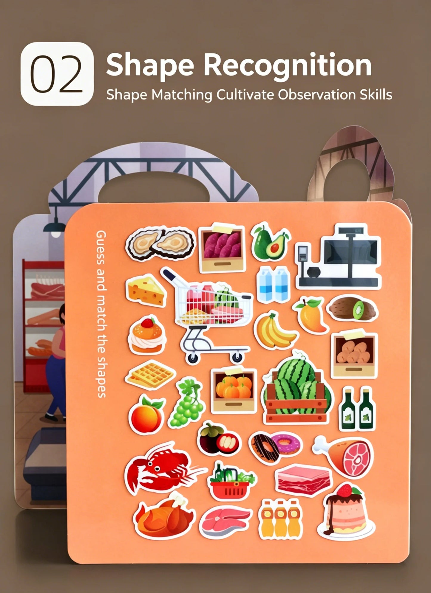 Reusable Sticker Books Kids Ages 3-6 Portable Travel Activity Book